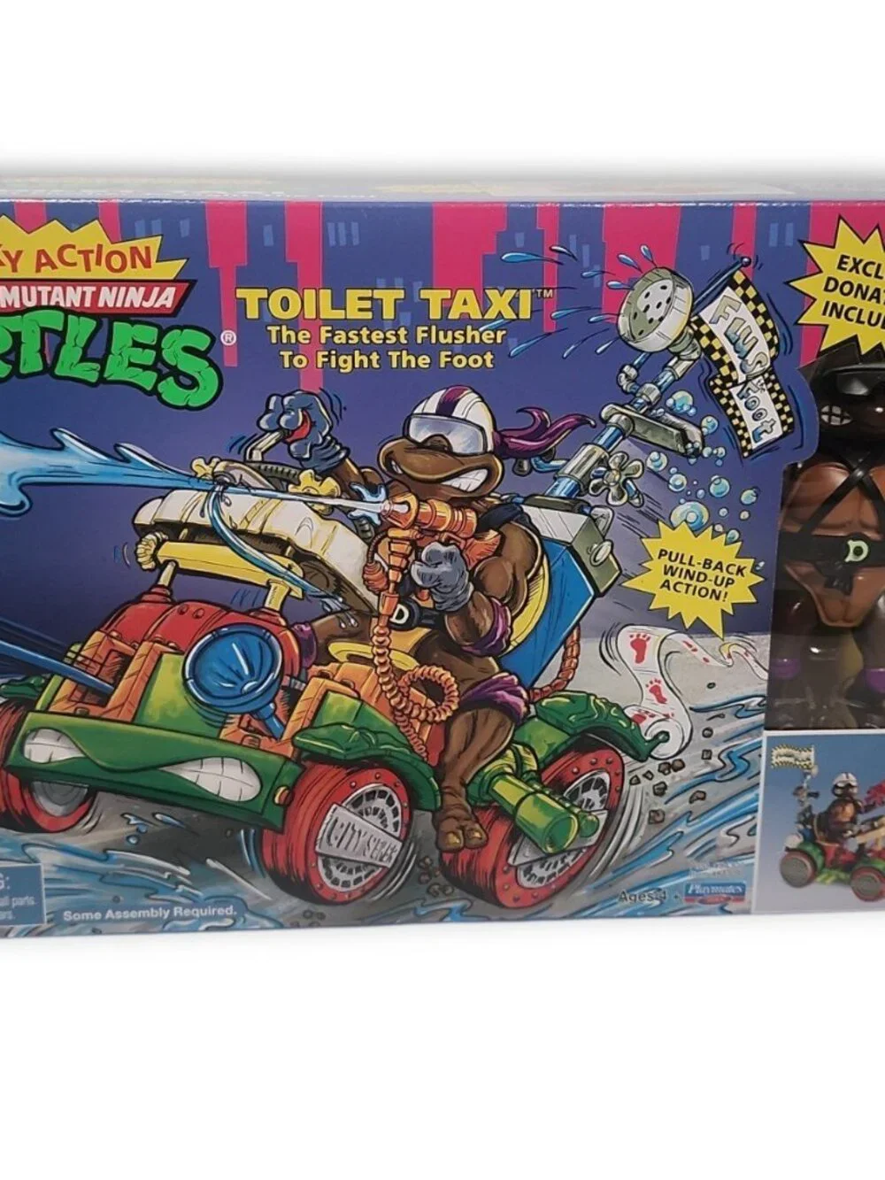 New 2024 Teenage Mutant Ninja Turtles Toilet Taxi Vehicle w/ Donatello Figure